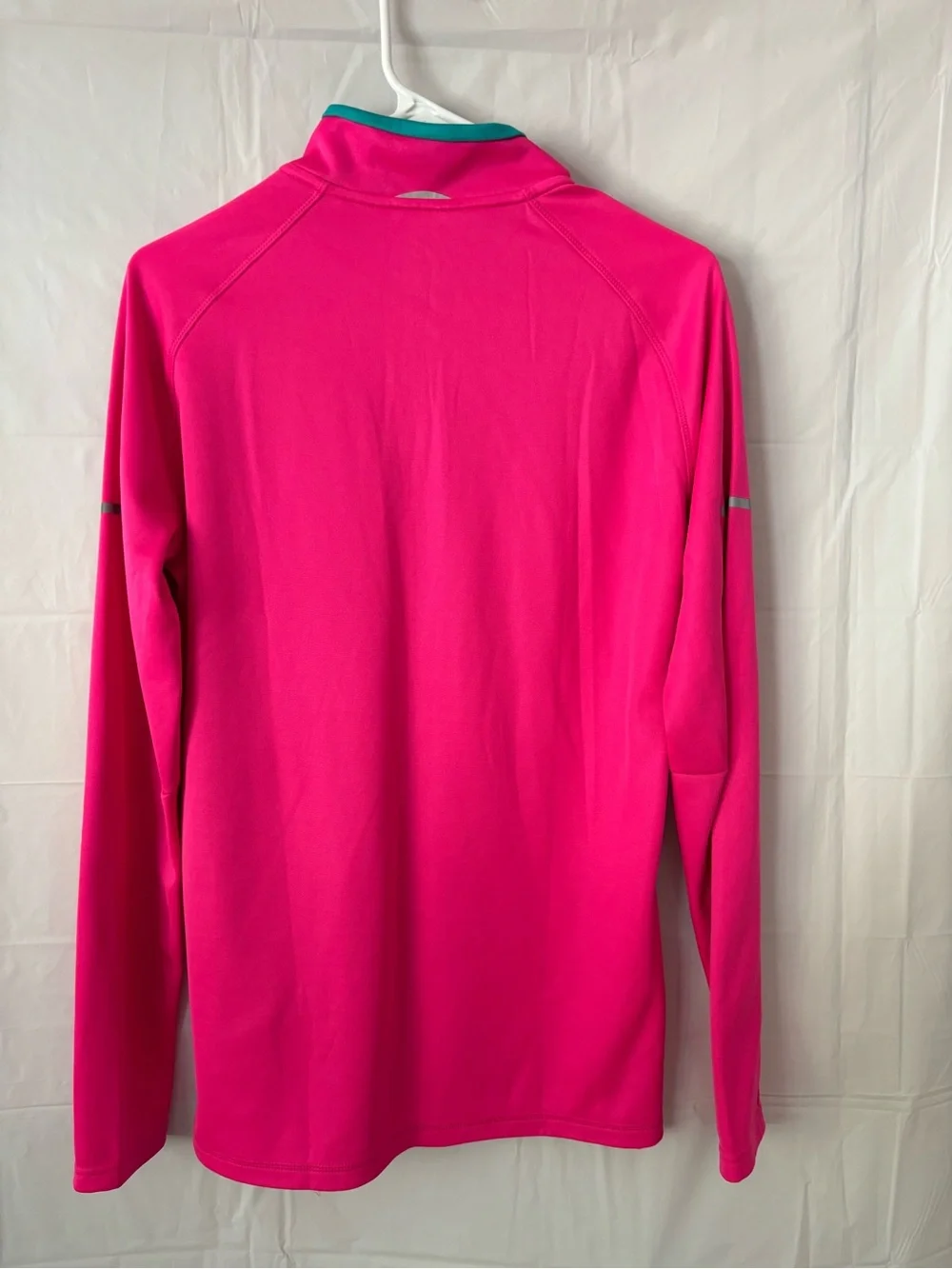 Addias Pink Boston Marathon 2016 Quarter-Zip Training Jacket SZ L Worn 1X - Picture 2 of 14